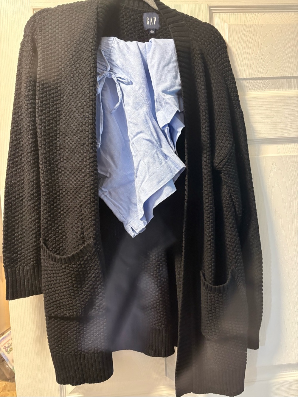 GAP Bundle Black Cardigan with Pockets size S and Lounge shorts size XS
